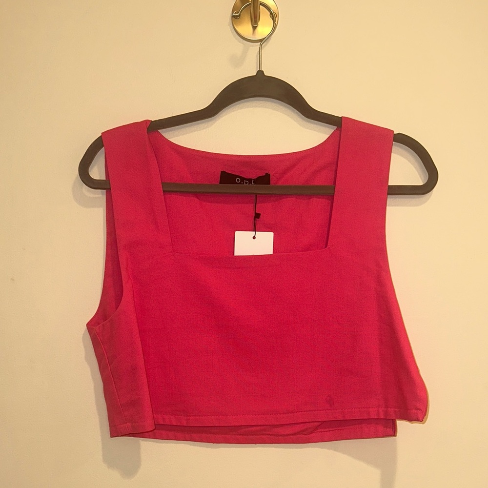 NWT Hot Pink Sleeveless Crop Top